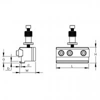Hitro menjalno držalo Velikost 20 - za odrezilni nož