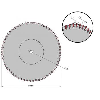 Krožna žaga 565 x 4,5 (3,7) x 30 mm / Z 96 