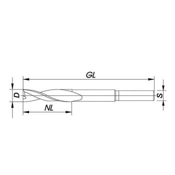 Sveder za dolge utore fi 6 - špiralni / LEVI