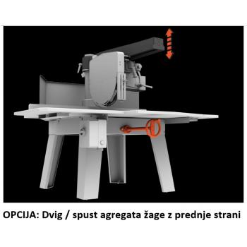 Dvig/spust agregata žage s prednje strani - Maggi